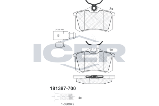 Brake Pad Set FORD