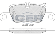 Brake Pad Set Rear Icer Porsche Carrera