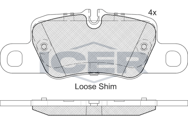 Brake Pad Set Rear Icer Porsche Carrera