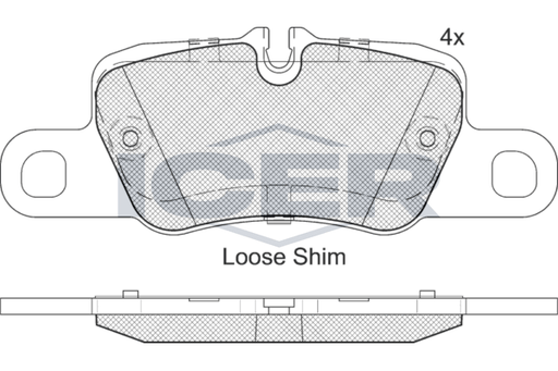 Brake Pad Set Rear Icer Porsche Carrera