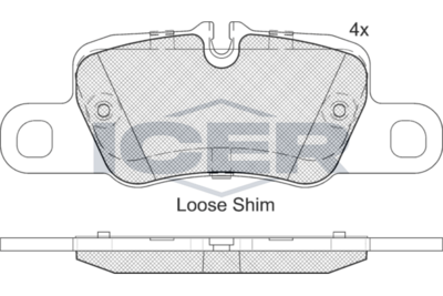 Brake Pad Set Rear Icer Porsche Carrera