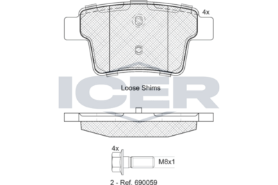 Brake Pad Set ICER