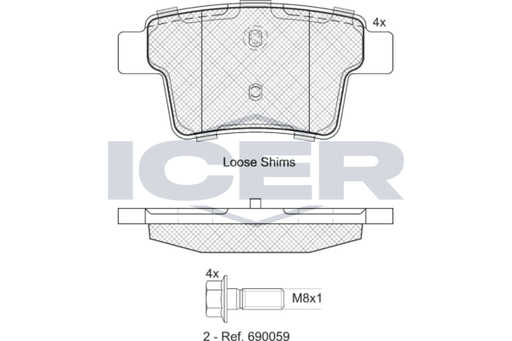 Brake Pad Set ICER