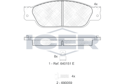 Brake Pad Set ICER