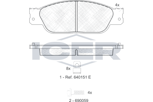 Brake Pad Set ICER