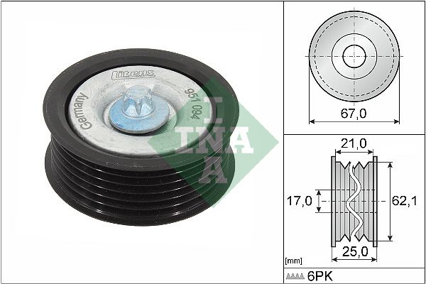 Guide Pulley - V-Ribbed Belt - Ina Merce
