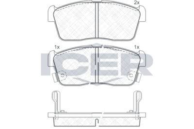 Brake Pad Front Axle Suzuki Icer