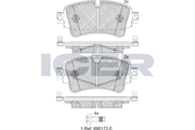 Brake Pad Set Rear Icer Audi A4