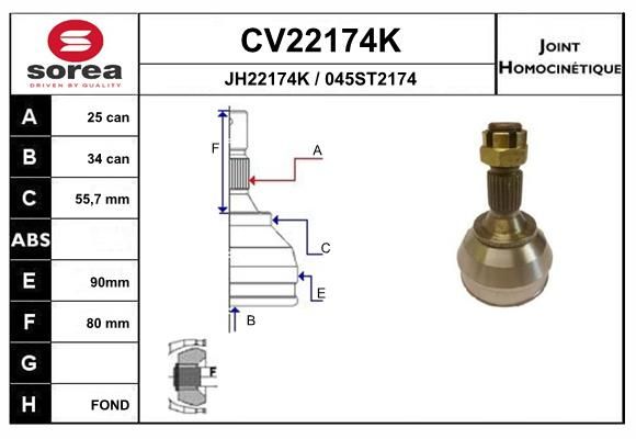 Joint Kit, drive shaft (Wheel Drive)