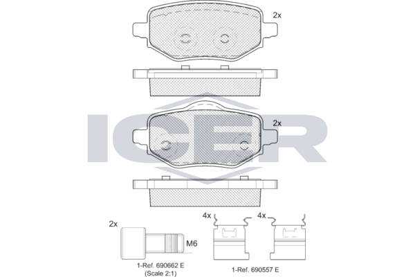 Brake Pad Set OPEL