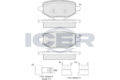Brake Pad Set OPEL