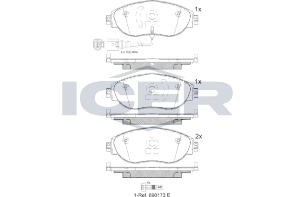 Brake Pad Set, disc brake (Braking System)