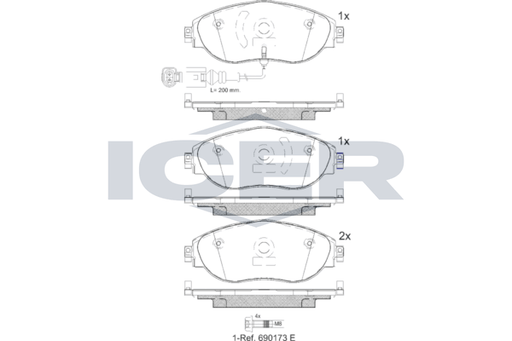 Brake Pad Set, disc brake (Braking System)