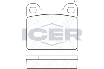 Rear - Brake Pad - Icer - Mercedes-Benz