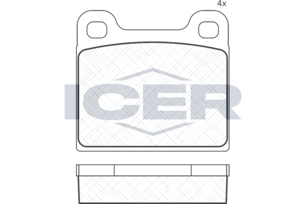 Rear - Brake Pad - Icer - Mercedes-Benz