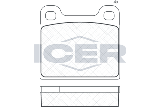 Rear - Brake Pad - Icer - Mercedes-Benz