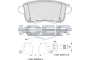 Bake Pad Set Rear Icer Renault Fluence