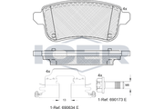 Bake Pad Set Rear Icer Renault Fluence