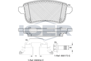Bake Pad Set Rear Icer Renault Fluence