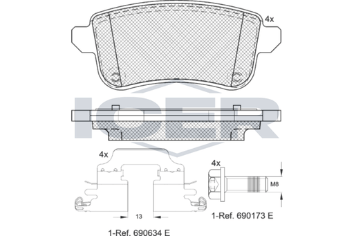 Brake Pad Set, disc brake (Braking System)