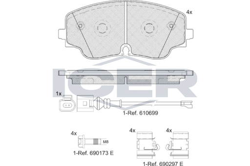 Brake Pad Set ICER