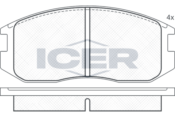 Brake Pad Set Front Icer Proton Persona