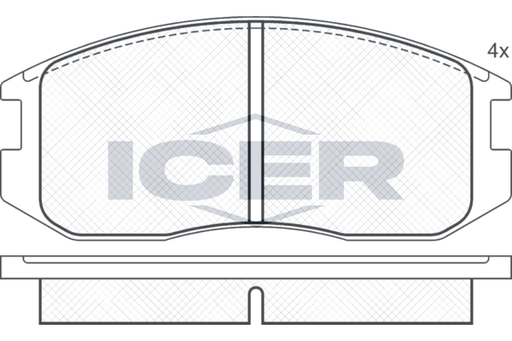 Brake Pad Set Front Icer Proton Persona