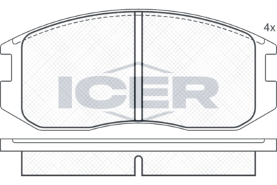 Brake Pad Set Front Icer Proton Persona