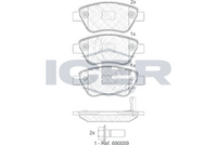 Front - Brake Pad - Icer Opel Corsa D (S