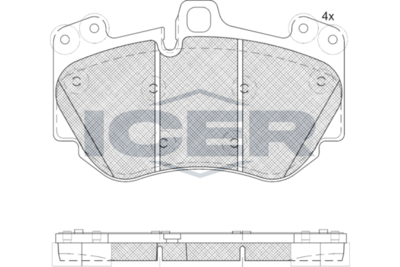 Brake Pad Front Axle Porsche Icer
