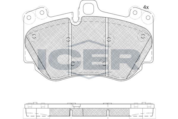 Brake Pad Front Axle Porsche Icer
