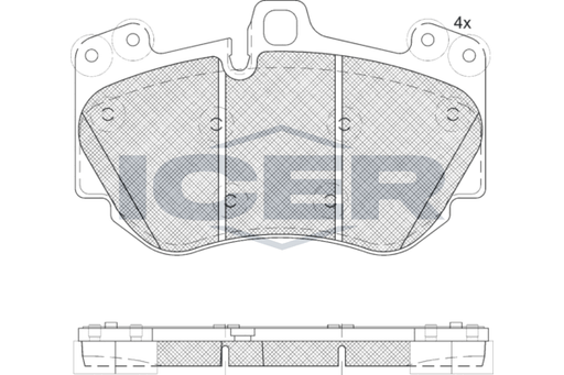 Brake Pad Front Axle Porsche Icer