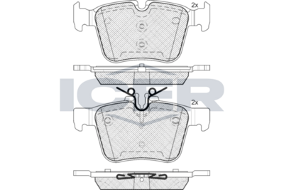 Rear - Brake Pad - Icer Mercedes-Benz C-