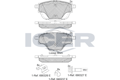 Rear - Brake Pad - Icer Citroen C4 Grand