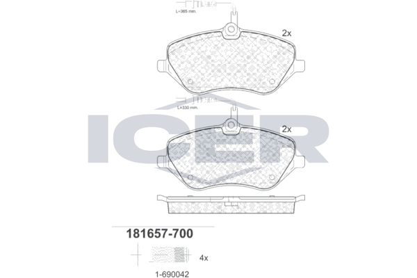 Brake pad, origin Spain