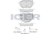 Brake Pad Set Rear Icer Citroen C4