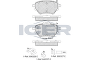 Brake Pad Set Rear Icer Citroen C4