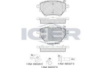 Brake Pad Set Rear Icer Citroen C4