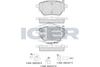 Brake Pad Set Rear Icer Citroen C4