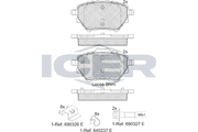Brake Pad Set Rear Icer Citroen C4